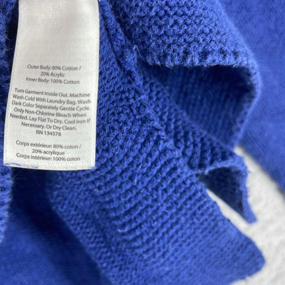 Vineyard vines blue round neck long sleeve sweater women’s small stretch warm - Picture 7 of 10